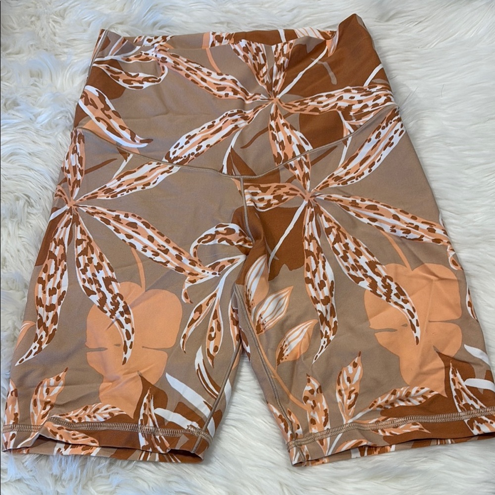 Tropical Print Real Me Bike Shorts